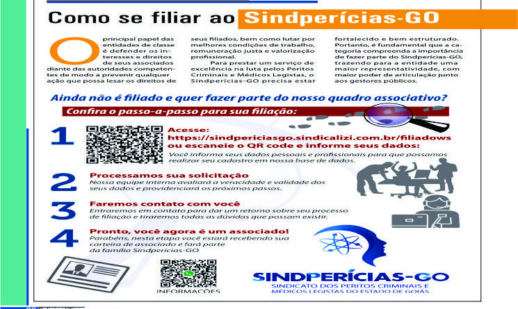 Seja um filiado SINDPERICIA-GO